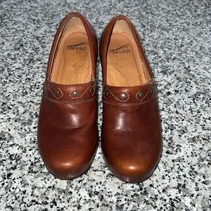 Dansko Brown Leather Riki Clog size 38